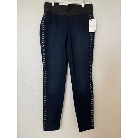 Style & Co Pull On Embellished Jeggings NEW - Picture 1 of 6